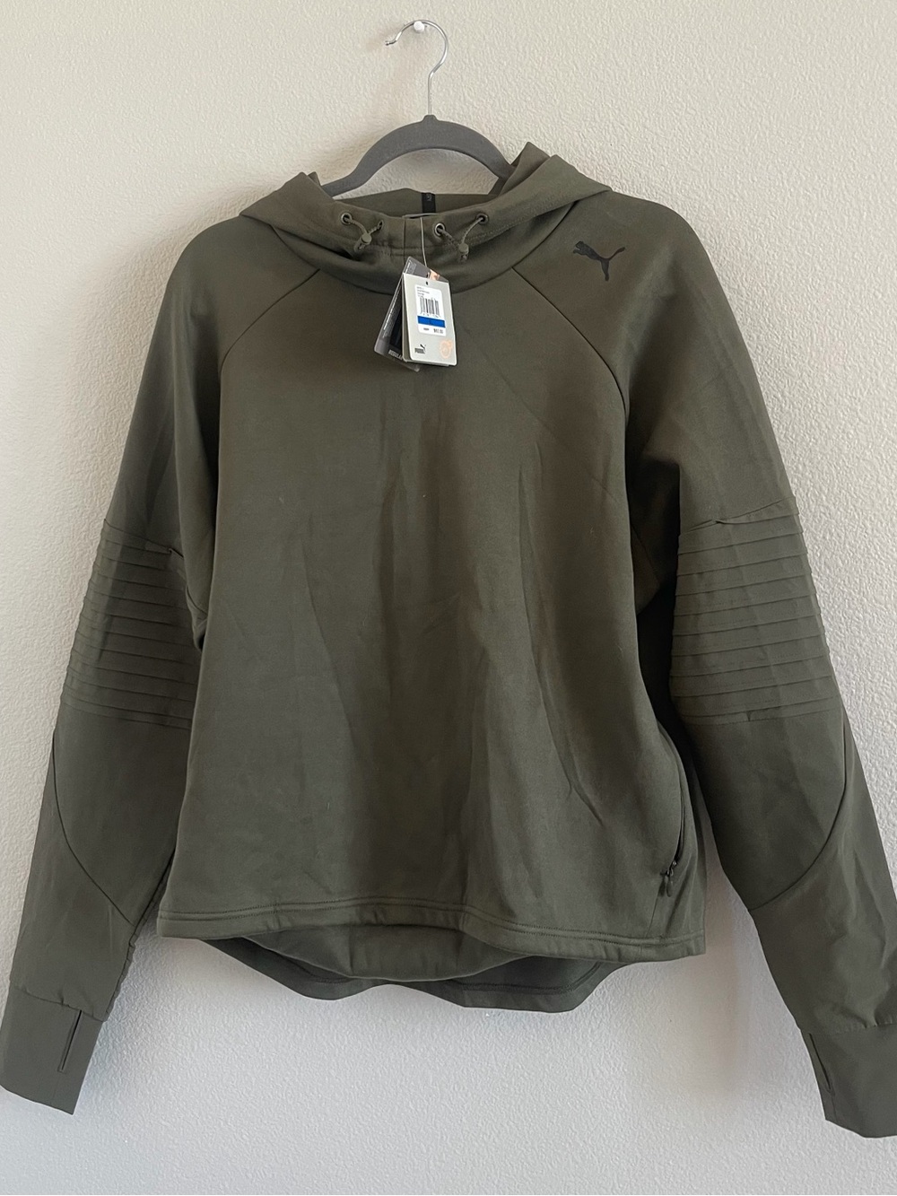 Puma Olive Green Women's Hoodie Sweater